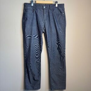 Perry Ellis Men's Flat Front Chino Casual Dress Pant Blue-Gray Trouser 34x32
